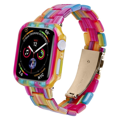 For Apple Watch Ultra 2 / Ultra 49mm Printed Resin PC Watch Band Case Kit(Pink Flower) - Watch Cases by PMC Jewellery | Online Shopping South Africa | PMC Jewellery | Buy Now Pay Later Mobicred