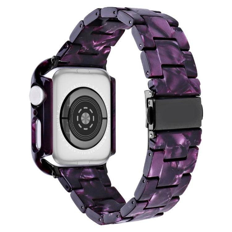 For Apple Watch Ultra 2 / Ultra 49mm Printed Resin PC Watch Band Case Kit(Purple) - Watch Cases by PMC Jewellery | Online Shopping South Africa | PMC Jewellery | Buy Now Pay Later Mobicred