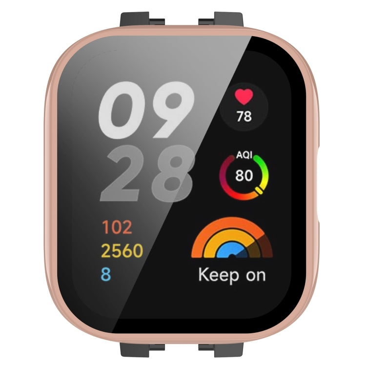 For Xiaomi Mi Watch Lite 3 PC + Tempered Film Integrated Watch Protective Case(Pink) - free shipping - PMC TechLife - Order now!