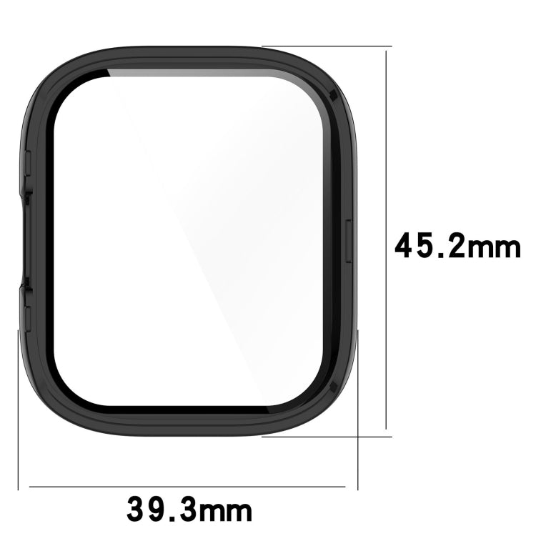For Redmi Watch 3 Lite / Redmi Watch 3 Active PC + Tempered Film Integrated Watch Protective Case(Black) - Watch Cases by PMC TechLife | Online Shopping South Africa | PMC TechLife | Buy Now Pay Later Mobicred
