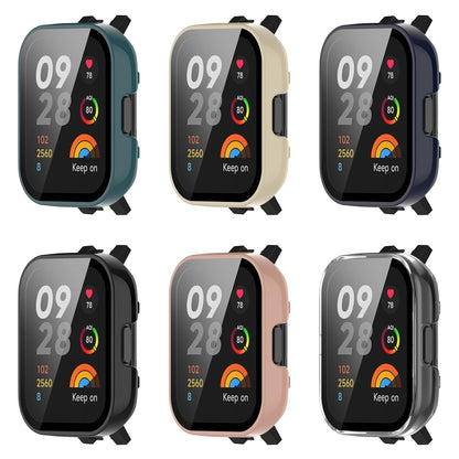 For Xiaomi Mi Watch Lite 3 PC + Tempered Film Integrated Watch Protective Case(Black) - Watch Cases by PMC Jewellery | Online Shopping South Africa | PMC Jewellery