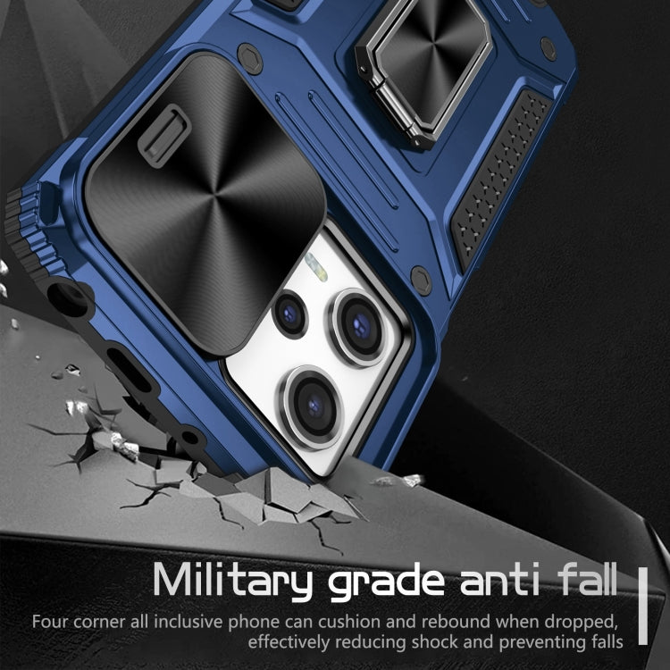 For Redmi Note 12 Pro Global Camshield Robot TPU Hybrid PC Phone Case(Blue) - Note 12 Pro Cases by PMC TechLife | Online Shopping South Africa | PMC TechLife