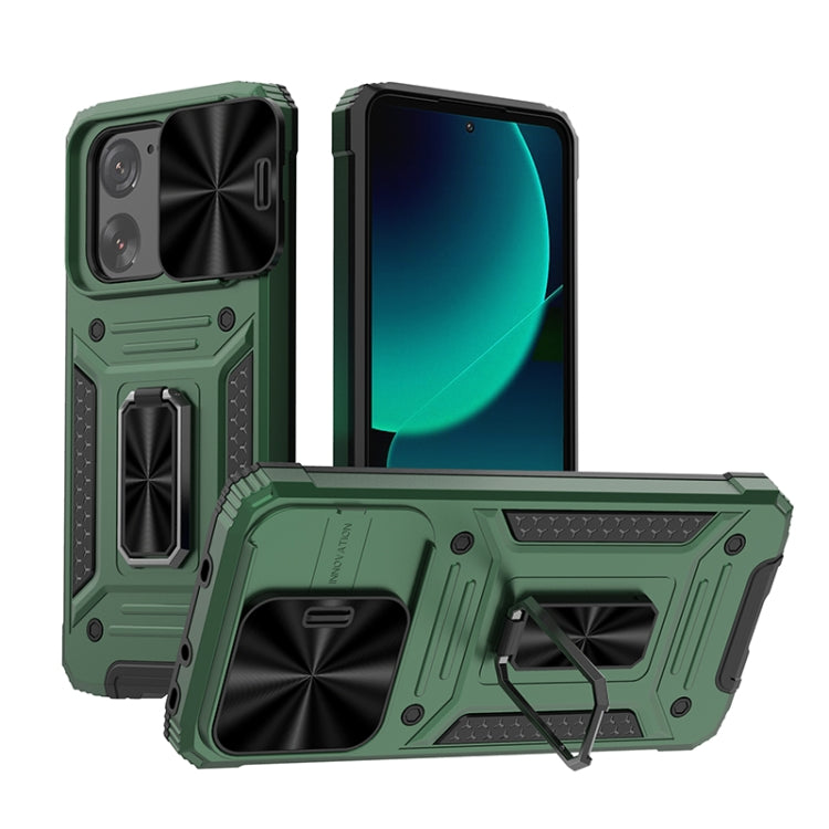 For Xiaomi Redmi K60 Ultra Camshield Robot TPU Hybrid PC Phone Case(Green) - Redmi K60 Ultra Cases by PMC Jewellery | Online Shopping South Africa | PMC Jewellery | Buy Now Pay Later Mobicred