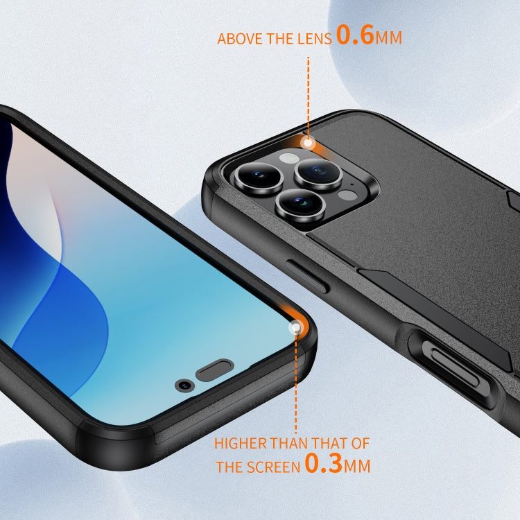 For iPhone 16 Pro Max Commuter Shockproof TPU + PC Phone Case(Black) - iPhone 16 Pro Max Cases by PMC TechLife | Online Shopping South Africa | PMC TechLife | Buy Now Pay Later Mobicred