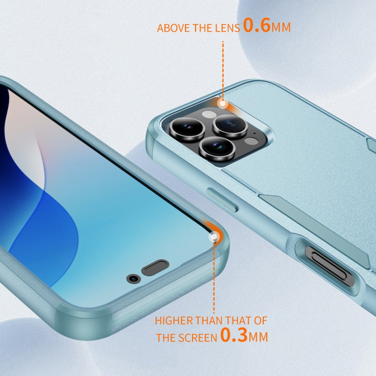 For iPhone 16 Pro Commuter Shockproof TPU + PC Phone Case(Grey Green) - iPhone 16 Pro Cases by PMC TechLife | Online Shopping South Africa | PMC TechLife | Buy Now Pay Later Mobicred