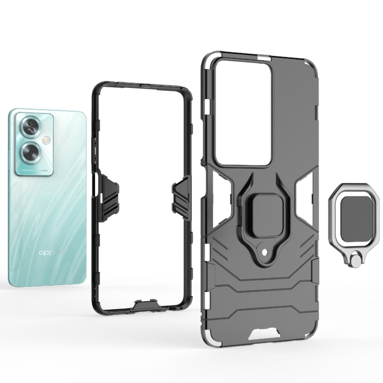 For OPPO A79 5G PC + TPU Shockproof Protective Phone Case with Magnetic Ring Holder(Black) - OPPO Cases by PMC TechLife | Online Shopping South Africa | PMC TechLife | Buy Now Pay Later Mobicred