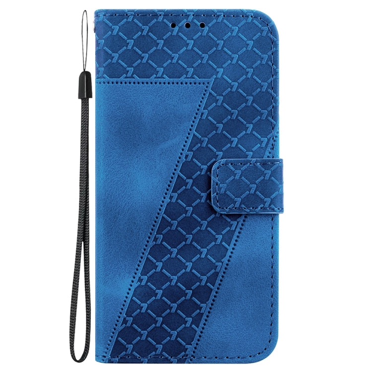 For Xiaomi Redmi Note 13 Pro 5G 7-shaped Embossed Leather Phone Case(Blue) - Xiaomi Cases by PMC TechLife | Online Shopping South Africa | PMC TechLife | Buy Now Pay Later Mobicred