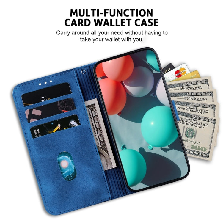 For Xiaomi Redmi Note 13 Pro 5G 7-shaped Embossed Leather Phone Case(Blue) - Xiaomi Cases by PMC TechLife | Online Shopping South Africa | PMC TechLife | Buy Now Pay Later Mobicred