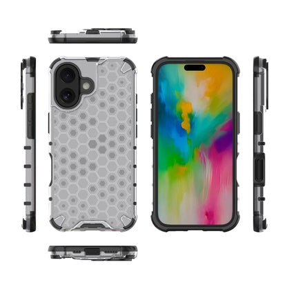 For iPhone 16 Plus Honeycomb Shockproof Phone Case(White) - iPhone 16 Plus Cases by PMC Jewellery | Online Shopping South Africa | PMC Jewellery | Buy Now Pay Later Mobicred