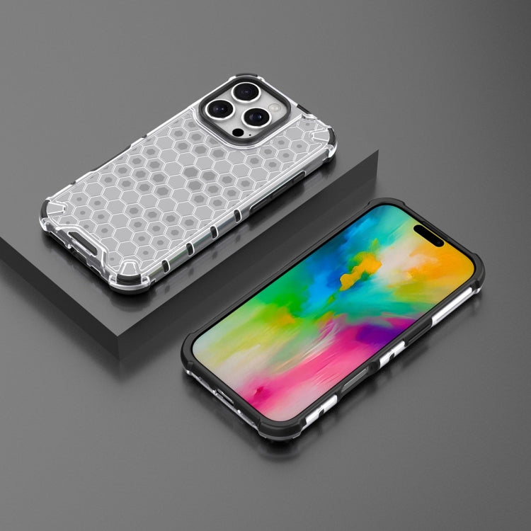 For iPhone 16 Pro Honeycomb Shockproof Phone Case(White) - iPhone 16 Pro Cases by PMC TechLife | Online Shopping South Africa | PMC TechLife | Buy Now Pay Later Mobicred