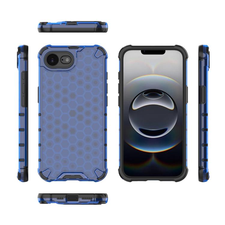 For iPhone 16e Honeycomb Shockproof Phone Case(Blue) - free shipping - PMC TechLife - Order now!