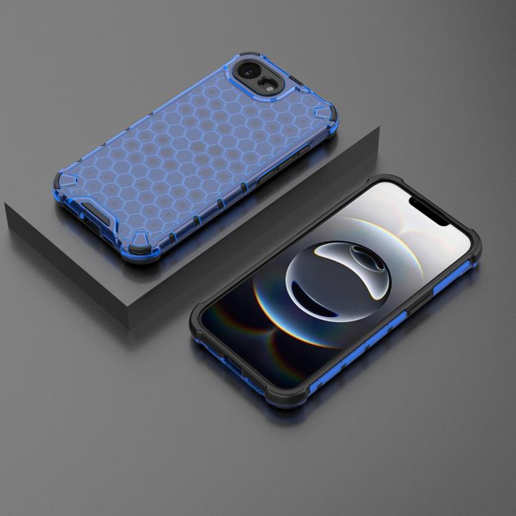For iPhone 16e Honeycomb Shockproof Phone Case(Blue) - free shipping - PMC TechLife - Order now!