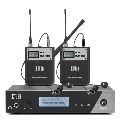 XTUGA  IEM1100 Professional Wireless In Ear Monitor System 2 BodyPacks(EU Plug) - Microphone by XTUGA | Online Shopping South Africa | PMC Jewellery | Buy Now Pay Later Mobicred