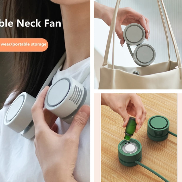 DQ209 Portable Hanging Neck Mute Aroma Diffuser Small Fan(Ice Green) - Electric Fans by PMC Jewellery | Online Shopping South Africa | PMC Jewellery