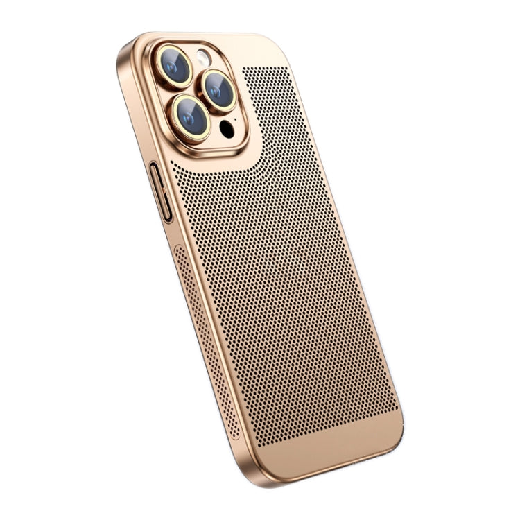 For iPhone 12 Pro Max Ice Sense Heat Dissipation Electroplating PC Phone Case(Champagne Gold) - iPhone 12 Pro Max Cases by PMC TechLife | Online Shopping South Africa | PMC TechLife