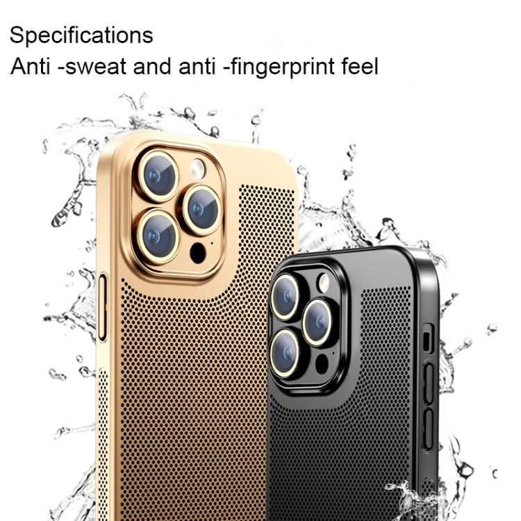 For iPhone 12 Pro Max Ice Sense Heat Dissipation Electroplating PC Phone Case(Champagne Gold) - iPhone 12 Pro Max Cases by PMC TechLife | Online Shopping South Africa | PMC TechLife