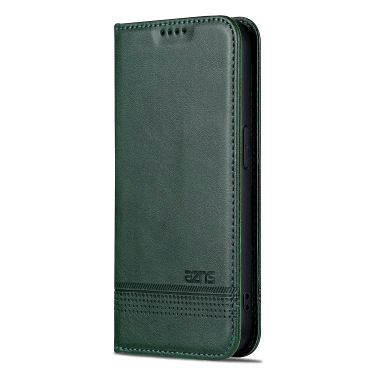 For iPhone 16 Pro AZNS Magnetic Calf Texture Flip Leather Phone Case(Dark Green) - iPhone 16 Pro Cases by AZNS | Online Shopping South Africa | PMC Jewellery | Buy Now Pay Later Mobicred