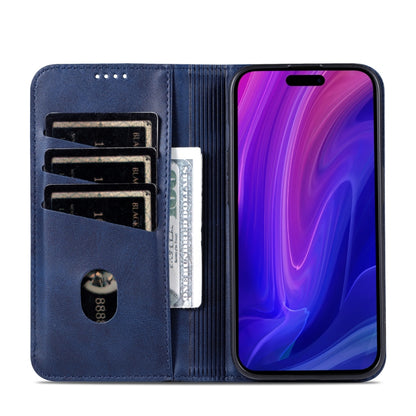 For iPhone 16 Pro AZNS Magnetic Calf Texture Flip Leather Phone Case(Dark Blue) - iPhone 16 Pro Cases by AZNS | Online Shopping South Africa | PMC Jewellery | Buy Now Pay Later Mobicred