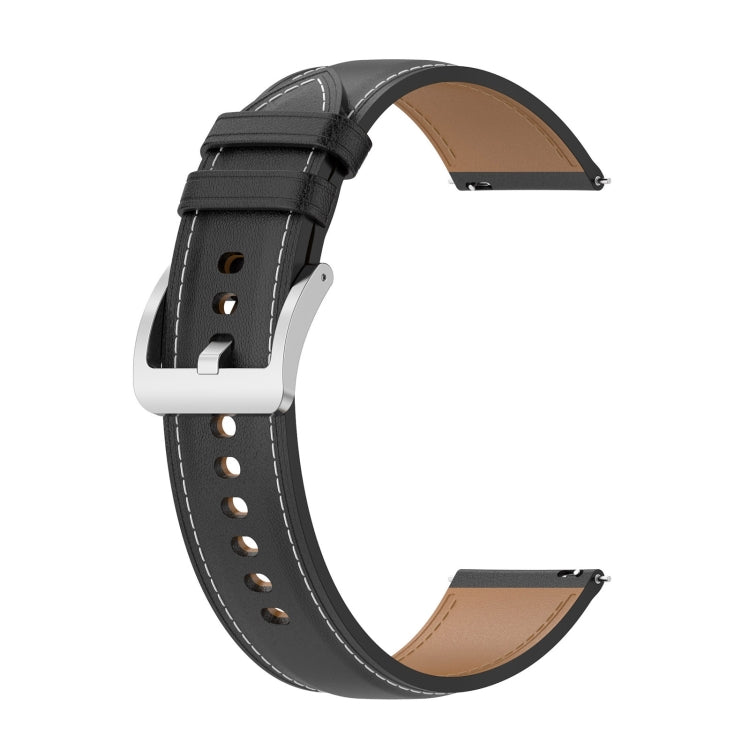 For Samsung Galaxy Watch 6 / 6 Classic Leather Replacement Watch Band(Black) - free shipping - PMc TechLife - Order now!