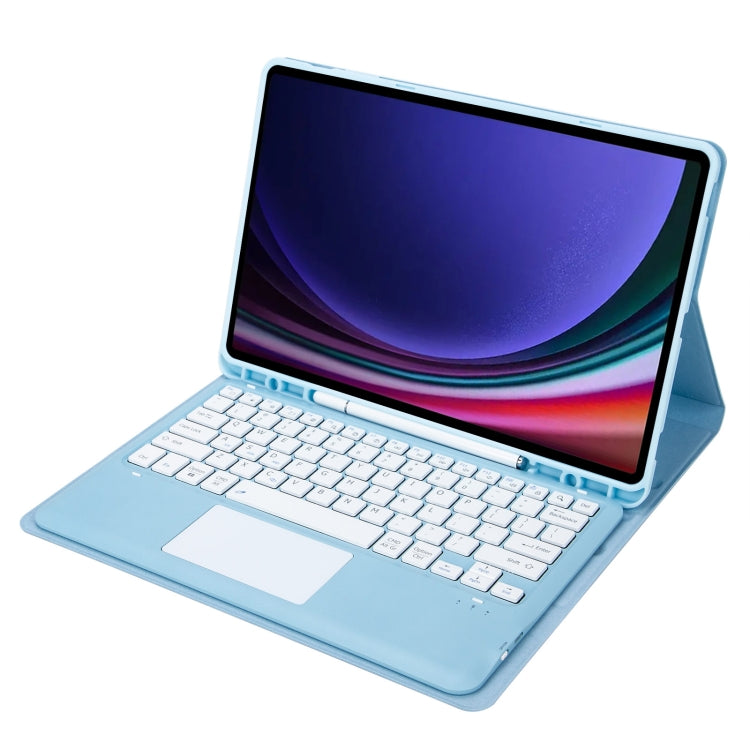 For Samsung Galaxy Tab S10+ 12.4 A810B-A Touch Pad Detachable Bluetooth Keyboard Leather Tablet Case(Sky Blue) - free shipping - PMC TechLife - Order now!