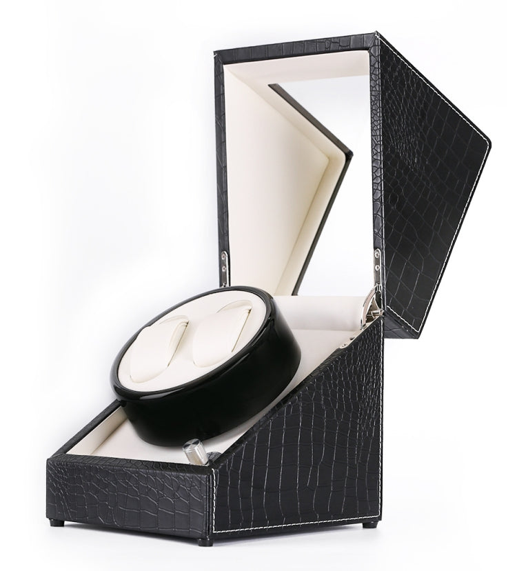 5 Gear Mechanical Automatic Watch Box Electric Motor Watch Shaker, US Plug, Style:Crocodile Pattern(White) - free shipping - PMC TechLife - Order now!