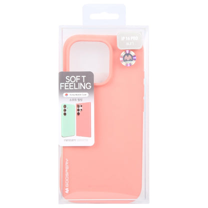 For iPhone 16 Pro Max GOOSPERY SOFT FEELING Liquid TPU Soft Phone Case(Pink) - iPhone 16 Pro Max Cases by GOOSPERY | Online Shopping South Africa | PMC Jewellery | Buy Now Pay Later Mobicred