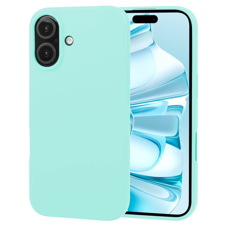 For iPhone 16 GOOSPERY SOFT FEELING Liquid TPU Soft Phone Case(Mint Green) - iPhone 16 Cases by GOOSPERY | Online Shopping South Africa | PMC Jewellery | Buy Now Pay Later Mobicred