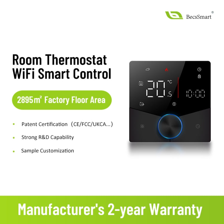 BHT-009GCLW Boiler Heating WiFi Smart Home LED Thermostat(Black) - free shipping - PMC TechLife - Order now!