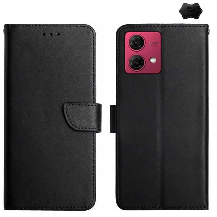 For Motorola Edge 40 Neo Genuine Leather Fingerprint-proof Horizontal Flip Phone Case(Black) - Motorola Cases by PMC TechLife | Online Shopping South Africa | PMC TechLife | Buy Now Pay Later Mobicred