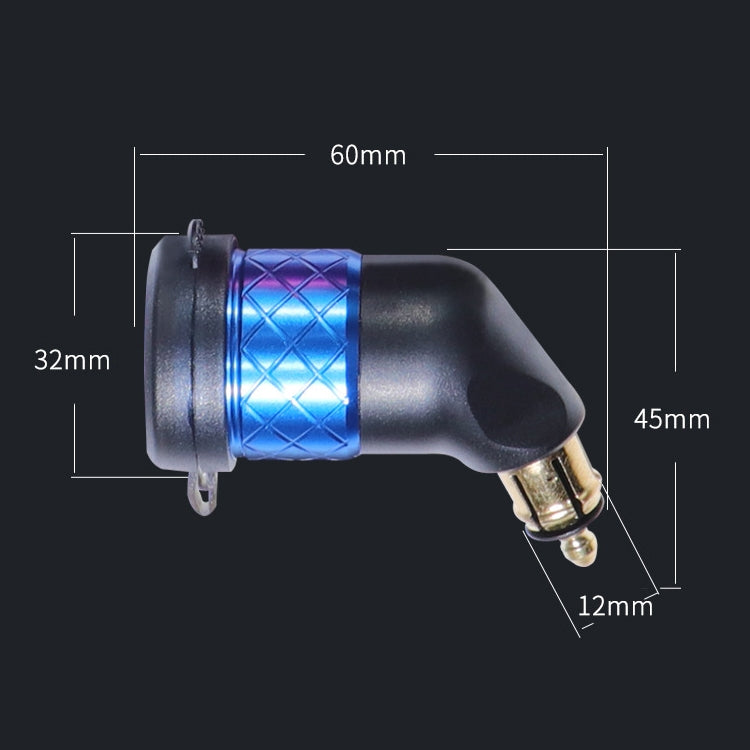 German EU Plug Special Motorcycle Elbow Charger Dual USB Voltmeter 4.2A Charger, Shell Color:Blue(Red Light) - Battery Charger by PMC TechLife | Online Shopping South Africa | PMC TechLife | Buy Now Pay Later Mobicred