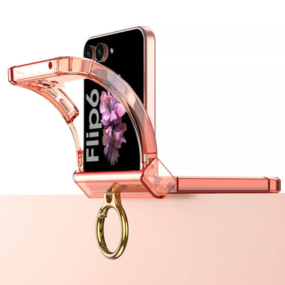 For Samsung Galaxy Z Flip6 GKK MagSafe Airbag Hinge Shockproof Phone Case with Ring Holder(Transparent) - Galaxy Z Flip6 5G Cases by GKK | Online Shopping South Africa | PMC Jewellery | Buy Now Pay Later Mobicred