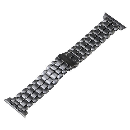 For Apple Watch SE 40mm Five Beads Titanium Steel Watch Band(Grey) - Watch Bands by PMC Jewellery | Online Shopping South Africa | PMC Jewellery