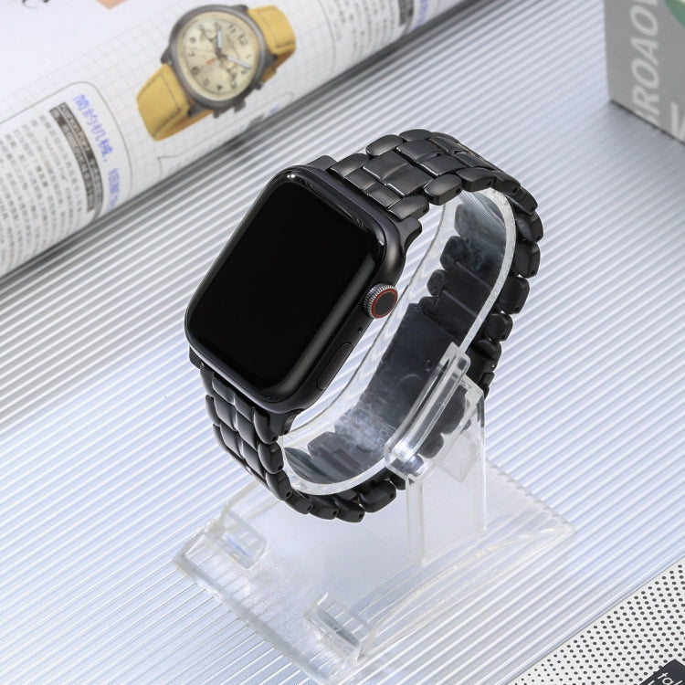 For Apple Watch SE 44mm Five Beads Titanium Steel Watch Band(Black) - Watch Bands by PMC TechLife | Online Shopping South Africa | PMC TechLife