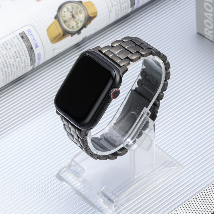 For Apple Watch Series 4 44mm Five Beads Titanium Steel Watch Band(Grey) - Watch Bands by PMC TechLife | Online Shopping South Africa | PMC TechLife