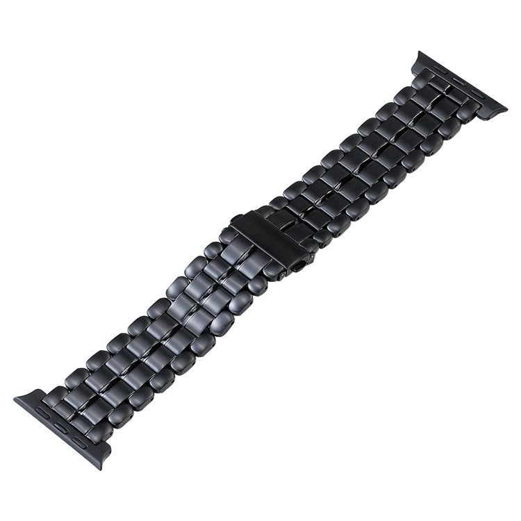 For Apple Watch 42mm Five Beads Titanium Steel Watch Band(Black) - Watch Bands by PMC Jewellery | Online Shopping South Africa | PMC Jewellery