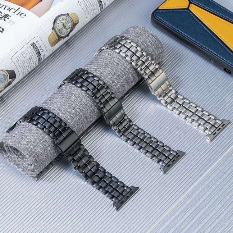 For Apple Watch Series 2 42mm Five Beads Titanium Steel Watch Band(Silver) - Watch Bands by PMC TechLife | Online Shopping South Africa | PMC TechLife
