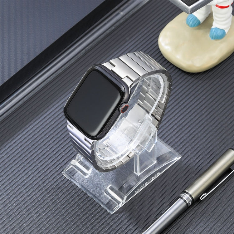 For Apple Watch 42mm Flat Buckle Stainless Steel Watch Band(Silver) - free shipping - PMC TechLife - Order now!