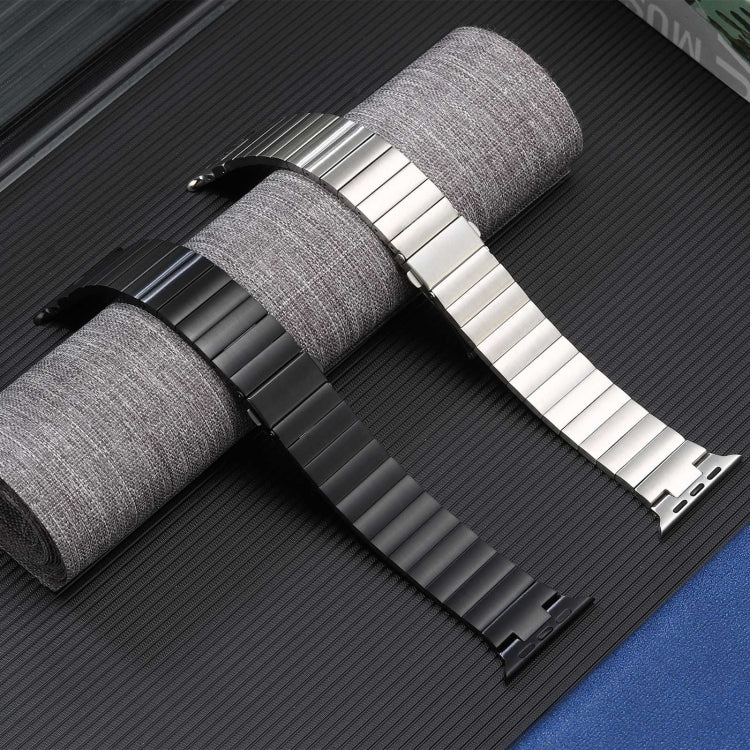 For Apple Watch SE 40mm Flat Buckle Stainless Steel Watch Band(Silver) - free shipping - PMC TechLife - Order now!