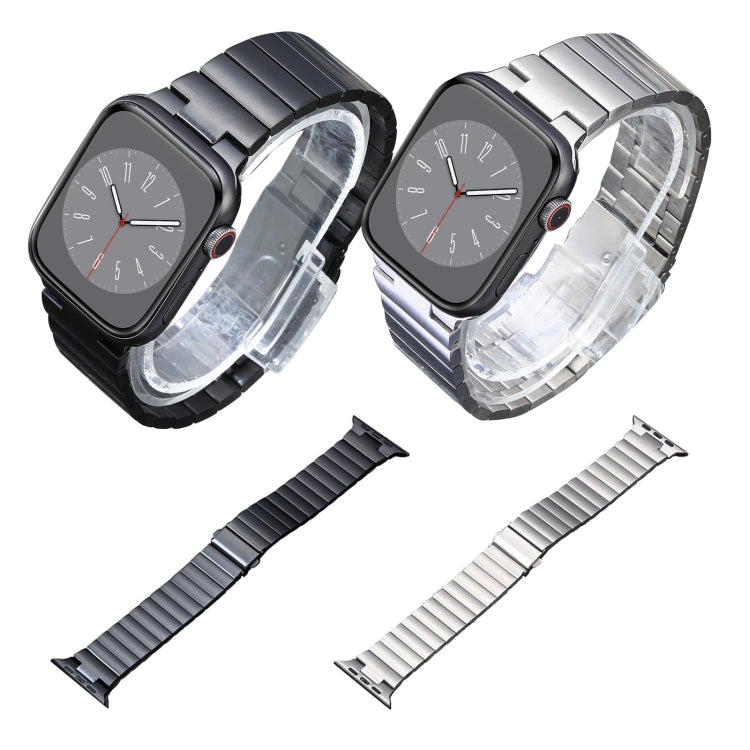 For Apple Watch 42mm Flat Buckle Stainless Steel Watch Band(Silver) - free shipping - PMC TechLife - Order now!