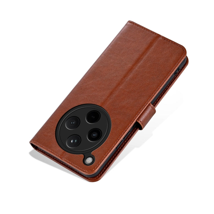 For OPPO Find X8 AZNS Sheepskin Texture Flip Leather Phone Case(Brown) - Find X8 Cases by AZNS | Online Shopping South Africa | PMC Jewellery | Buy Now Pay Later Mobicred