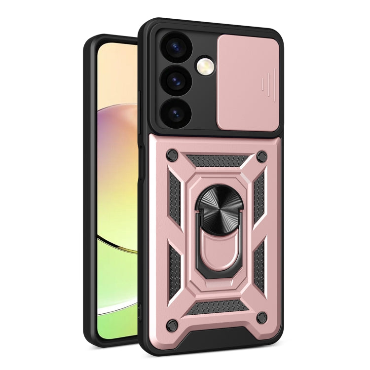 For Samsung Galaxy S24 5G Sliding Camera Cover Design TPU+PC Phone Case(Rose Gold) - Galaxy S24 5G Cases by PMC TechLife | Online Shopping South Africa | PMC TechLife