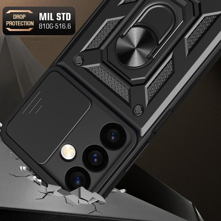 For Samsung Galaxy S24+ 5G Sliding Camera Cover Design TPU+PC Phone Case(Black) - free shipping - PMC TechLife - Order now!