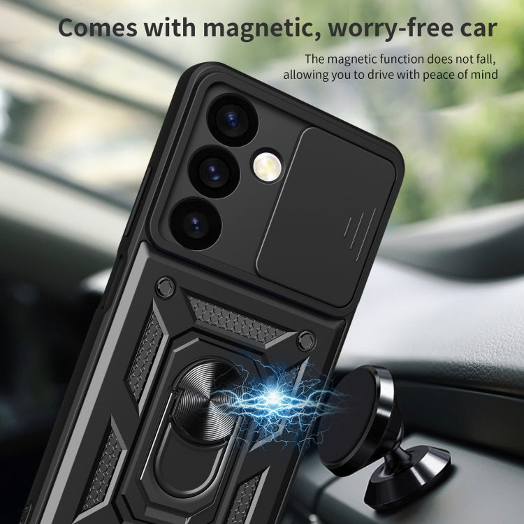 For Samsung Galaxy S24+ 5G Sliding Camera Cover Design TPU+PC Phone Case(Gold) - Galaxy S24+ 5G Cases by PMC TechLife | Online Shopping South Africa | PMC TechLife