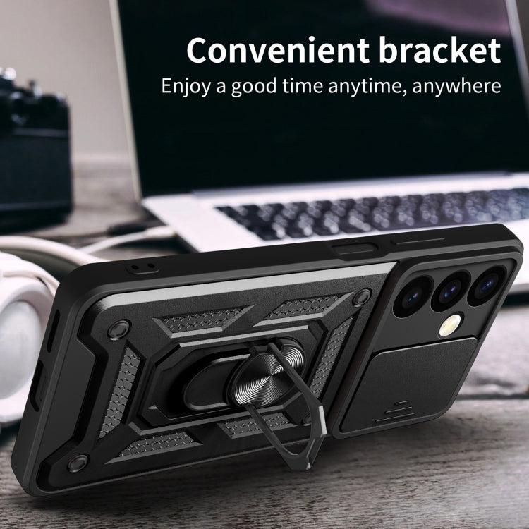For Samsung Galaxy S24+ 5G Sliding Camera Cover Design TPU+PC Phone Case(Silver) - Galaxy S24+ 5G Cases by PMC TechLife | Online Shopping South Africa | PMC TechLife