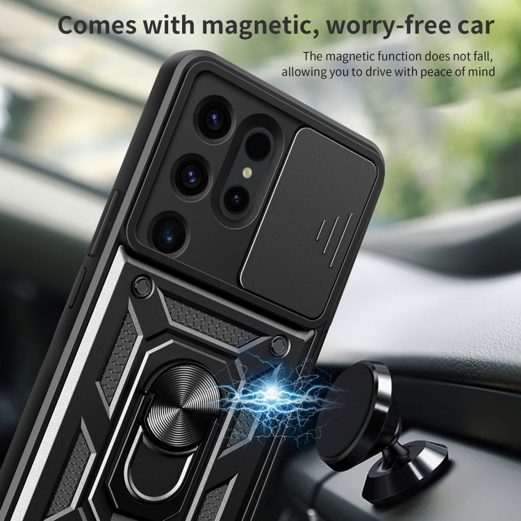 For Samsung Galaxy S24 Ultra 5G Sliding Camera Cover Design TPU+PC Phone Case(Gold) - Galaxy S24 Ultra 5G Cases by PMC TechLife | Online Shopping South Africa | PMC TechLife