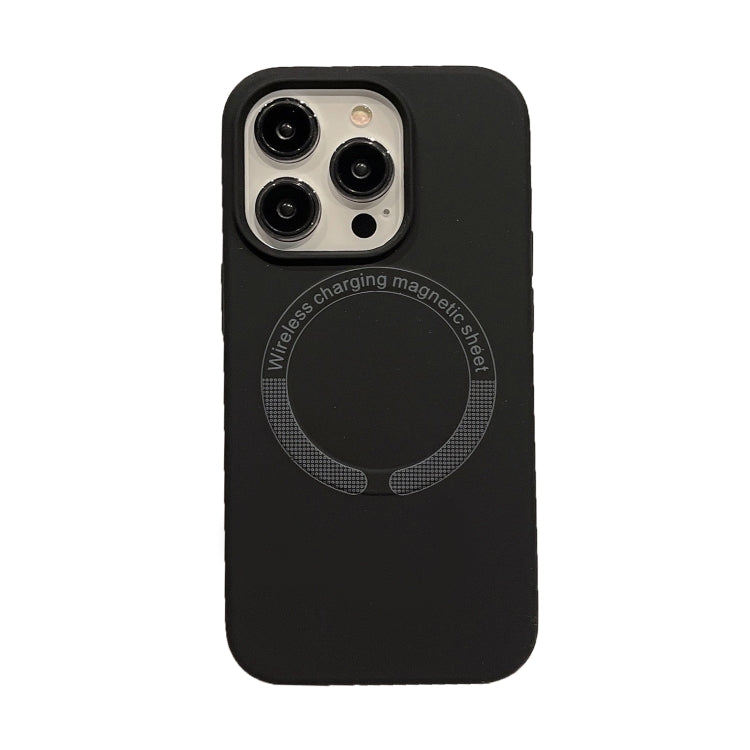 For iPhone 15 Pro Max Magsafe Magnetic Silicone Phone Case(Black) - iPhone 15 Pro Max Cases by PMC Jewellery | Online Shopping South Africa | PMC Jewellery