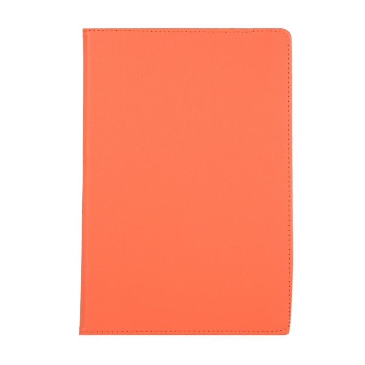 For Samsung Galaxy Tab S10 FE / S9 FE / S9 Litchi Texture 360 Degrees Rotation Holder Leather Tablet Case(Orange) - Galaxy Tab S9 Cases by PMC Jewellery | Online Shopping South Africa | PMC Jewellery | Buy Now Pay Later Mobicred