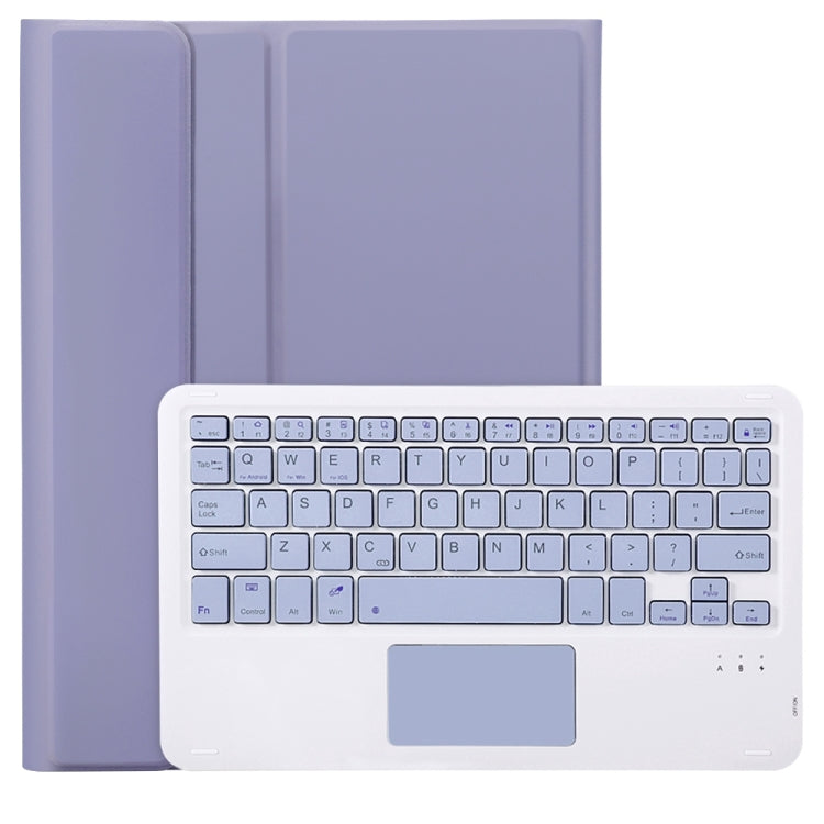 For Samsung Galaxy Tab S9 A710B-A Candy Color TPU Touch Bluetooth Keyboard Leather Tablet Case with Pen Holder(Purple) - free shipping - PMC TechLife - Order now!
