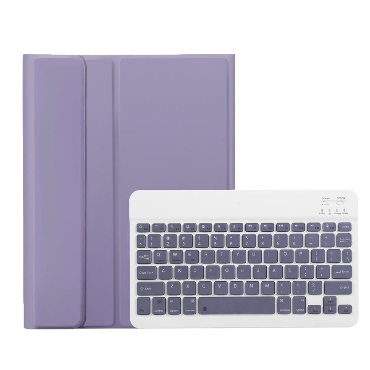 For Samsung Galaxy Tab S9 A710B Candy Color TPU Bluetooth Keyboard Leather Tablet Case with Pen Holder(Purple) - Samsung Keyboard by PMC Jewellery | Online Shopping South Africa | PMC Jewellery