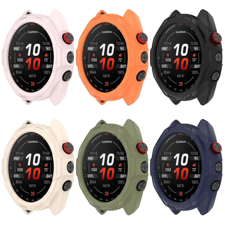For Garmin Approach S70 42mm Armor Hollow Watch Protective Case(Starlight Color) - Watch Cases by PMC TechLife | Online Shopping South Africa | PMC TechLife